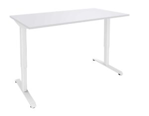 Nivo / Bureau électrique réglable en hauteur L160 cm Blanc perle