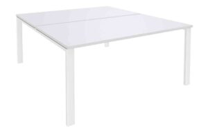Aeris / Bureau double 120 cm Blanc perle