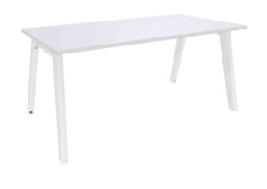 Steely / Bureau droit 160 cm Blanc perle