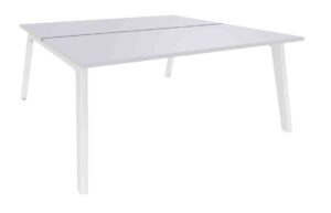 Steely / Bureau double 160 cm Blanc perle
