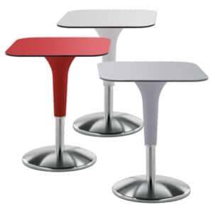 Zanziplano / Table haute carrée L80 x P80 cm Blanc