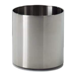 Nox Flora / Cache-pot sur roulettes  Ø38 cm en acier inoxydable satiné