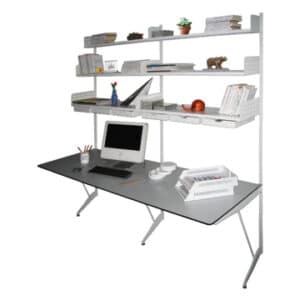 Trieste / Bureau avec étagères L186 x H198 cm