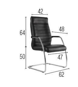 Manhattan / Fauteuil visiteur similicuir