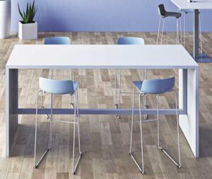 Eloise / Table haute rectangulaire L180 x P80 cm Blanc