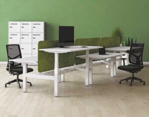 Axel / Bureau double réglable en hauteur L160 cm