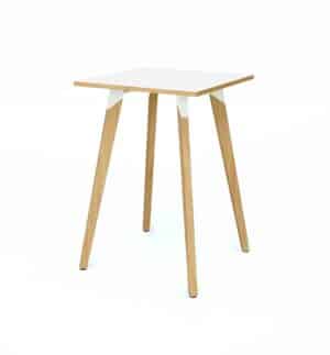 Evasion / Table haute carrée L80 x P80 cm Blanc