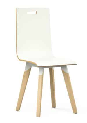 Evasion / Chaise en bois Blanc