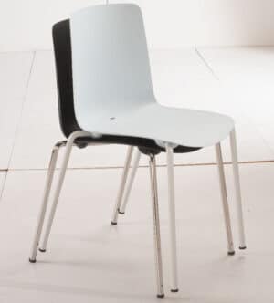 Gelati / Chaise visiteur quatre pieds Blanc