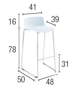 Gelati / Tabouret haut Blanc
