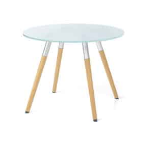 Bip / Table basse ronde quatre pieds Blanc