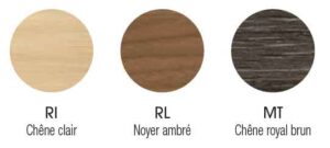 Kara / Bureau de direction avec retour L250 cm Noyer ambré