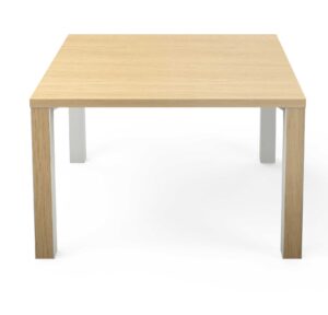Kara / Table carrée de réunion L120 x PL120 cm Chêne clair
