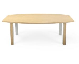 Kara / Table tonneau de réunion L200 x P90 cm Chêne clair
