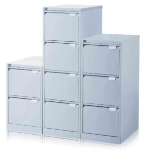 Easy / Classeurs dossiers suspendus 3 tiroirs H102 cm Gris aluminium