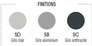 Easy / Classeurs dossiers suspendus 3 tiroirs H102 cm Gris aluminium