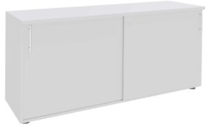 Pro / Crédence 2 portes coulissantes H72 x L160 x P47 cm Blanc perle