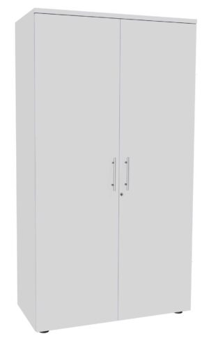 Pro / Armoire haute 2 portes  H180 x L120 x P47 cm Blanc perle
