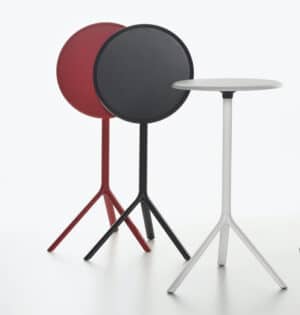 Miura / Table haute ronde Ø 60 cm rabattable Métal Noir