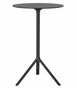 Miura / Table haute ronde Ø 60 cm rabattable Métal Noir