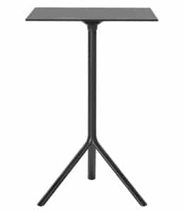 Miura / Table haute carrée 70 x 70 cm rabattable Hpl Noir
