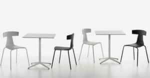Miura / Table Carrée 70 x 70 cm rabattable Blanc
