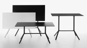 Miura / Table réunion L160 x P80 cm rabattable Hpl Blanc