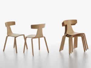 Remo Wood / Chaise en bois design Chêne naturel