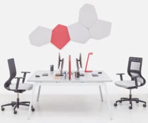 Bazalto Mdd / Panneau acoustique mural hexagonal L65 x P55 cm