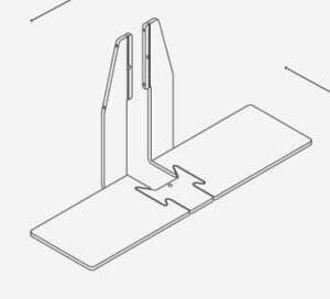 Kubick glass / Pied antibasculement pour cloison