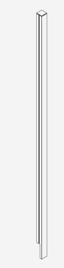 Kubick glass / Connecteur pour 2 cloisons avec câche