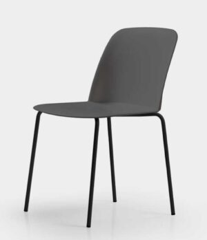 Deep PL / Chaise visiteur empilable 4 pieds laqués