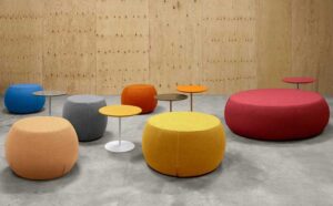 Point / Pouf design en tissu