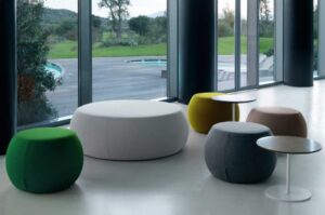 Point / Pouf design en tissu