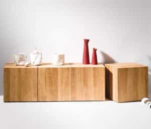 Roll-it / Pouf en bois sur roulettes