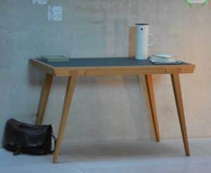 Bureau d'appoint en bois L124 cm avec tiroir