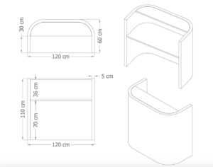 Desk / Comptoir d'accueil acoustique