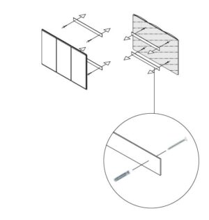 Ecodesk Surface Square / Panneau acoustique mural 40 x 60 cm Set de 9