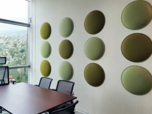 Ecobubble / Panneau acoustique rond 56 cm mur et plafond Set de 6