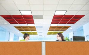 Ecoround / Panneau acoustique Spécial faux plafond 60 X 60 cm Set de 2