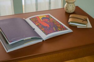 Calliope / Sous-main en cuir
