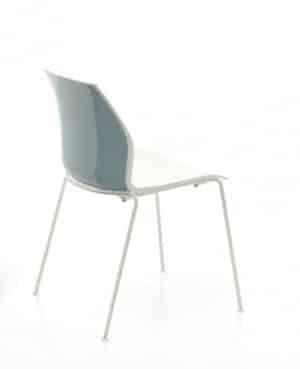 Kalea / Chaise visiteur 4 pieds bicolore