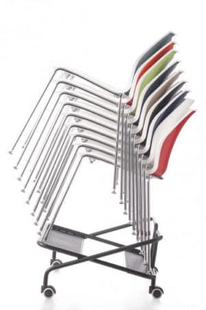 Kastel / Chariot roulant pour chaises empilables