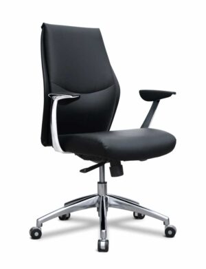 Vic / Fauteuil direction dossier moyen en cuir