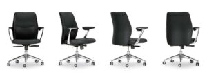 Vic / Fauteuil direction dossier moyen en cuir