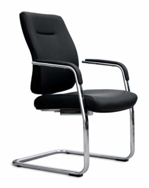 Creta / Fauteuil visiteur en cuir
