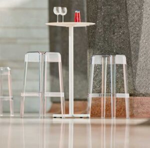 Rubik 580 Pedrali / Tabouret haut transparent