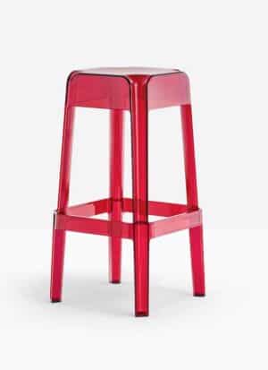 Rubik 580 Pedrali / Tabouret haut transparent