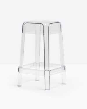 Rubik 582 Pedrali / Tabouret moyen transparent