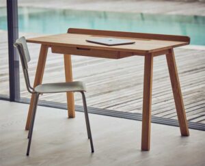 Nara / Bureau télétravail en bois L120 cm